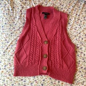 Forever 21 cropped sweater vest